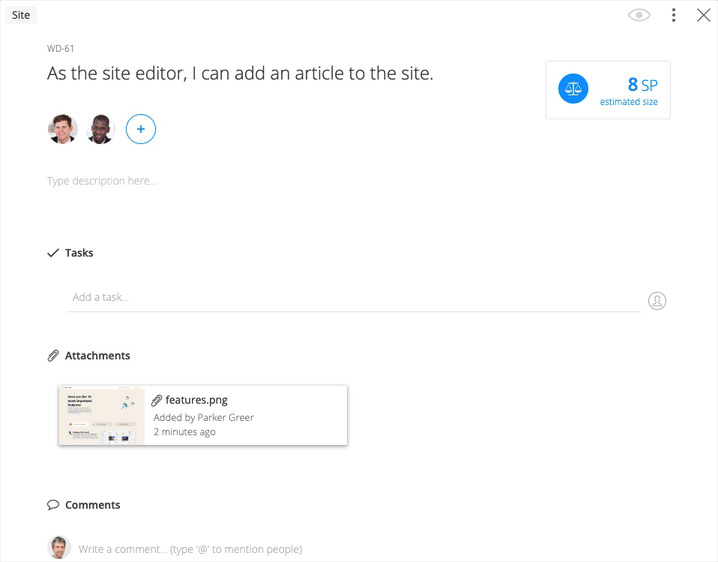 Task quick assign