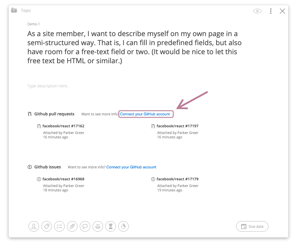 Connect your GitHub account