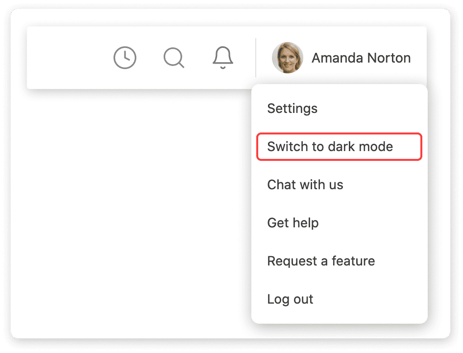 Switch to dark mode